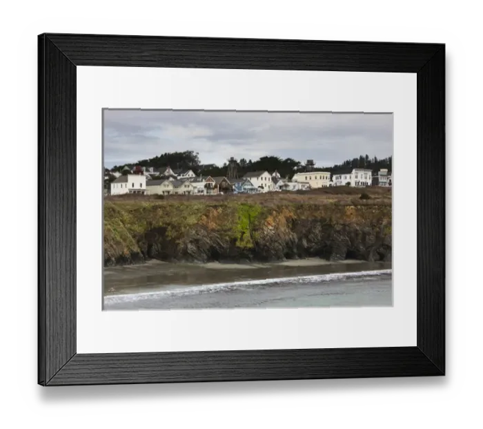Framed Print : USA, California, Northern California, North Coast, Mendocino, view of cliffside Main