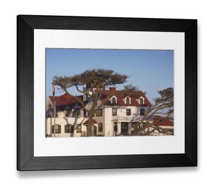 Framed Print : USA, California, Northern California, North Coast, Samoa, US Coastguard Station