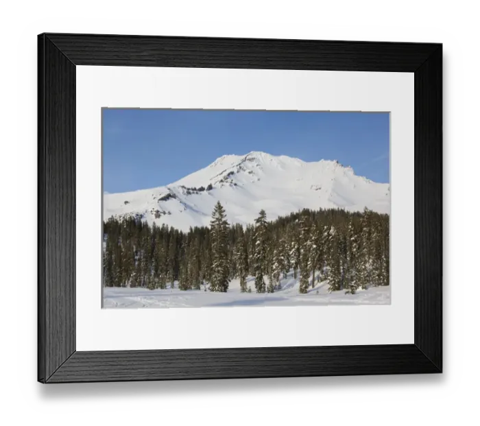 Framed Print : USA, California, Northern California, Northern Mountains, Mount Shasta, view of Mt