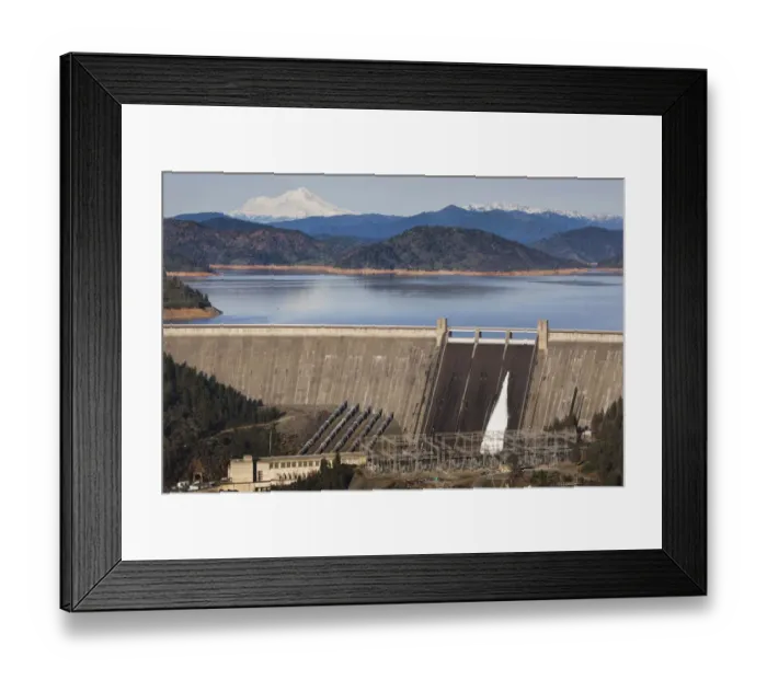 Framed Print : USA, California, Northern California, Northern Mountains, Summit City, Shasta Dam Framed Print : USA, California, Northern California, Northern Mountains, Summit City, Shasta Dam