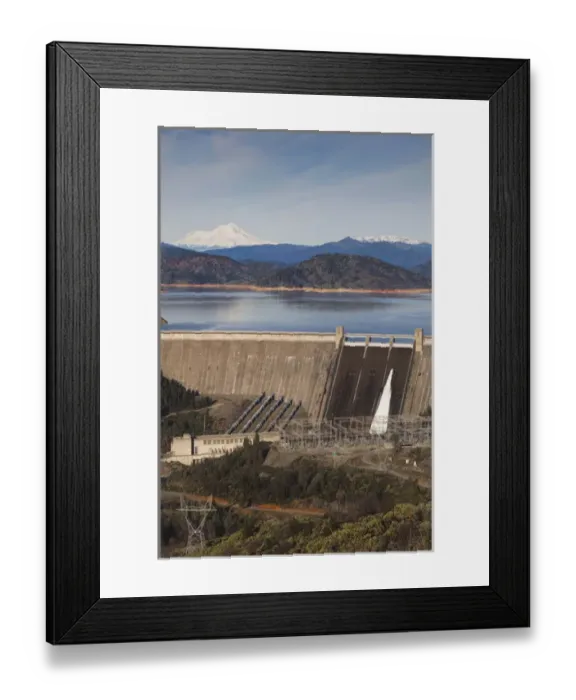 Framed Print : USA, California, Northern California, Northern Mountains, Summit City, Shasta Dam Framed Print : USA, California, Northern California, Northern Mountains, Summit City, Shasta Dam