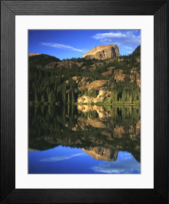 Framed Print : USA, Colorado, Hallett Peak reflected on Bear Lake, Rocky Mountains National Park