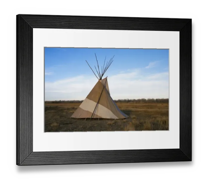 Framed Print : Single tepee pictched on Arapaho traditional homelands near La Junta Colorado along Framed Print : Single tepee pictched on Arapaho traditional homelands near La Junta Colorado along