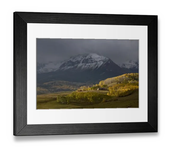 Framed Print : USA, Colorado, San Juan Mountains, Telluride, Wilson Mesa. Sunrise sunlight bursts Framed Print : USA, Colorado, San Juan Mountains, Telluride, Wilson Mesa. Sunrise sunlight bursts