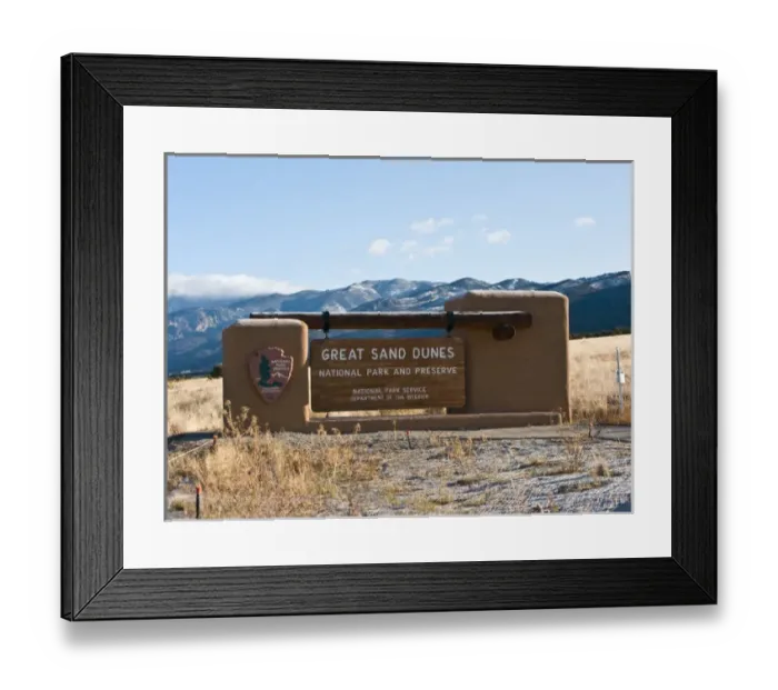 Framed Print : Nobody, North America, USA, Colorado, Great Sand Dunes National Park and Preserve