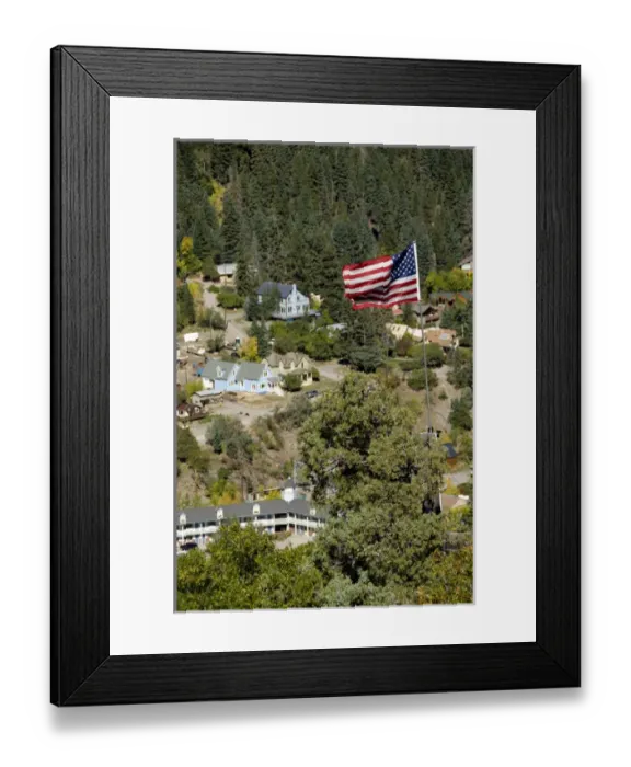 Framed Print : Colorado, US Hwy 550 (aka Million Dollar Highway), Ouray. Overview of historic mining Framed Print : Colorado, US Hwy 550 (aka Million Dollar Highway), Ouray. Overview of historic mining
