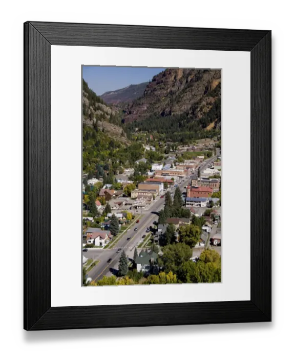 Framed Print : Colorado, US Hwy 550 (aka Million Dollar Highway), Ouray. San Juan Skyway, Colorado s