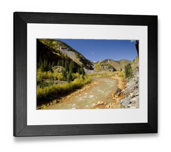 Framed Print : Colorado, The Durango & Silverton Narrow Gauge Railroad. Views from the train Framed Print : Colorado, The Durango & Silverton Narrow Gauge Railroad. Views from the train