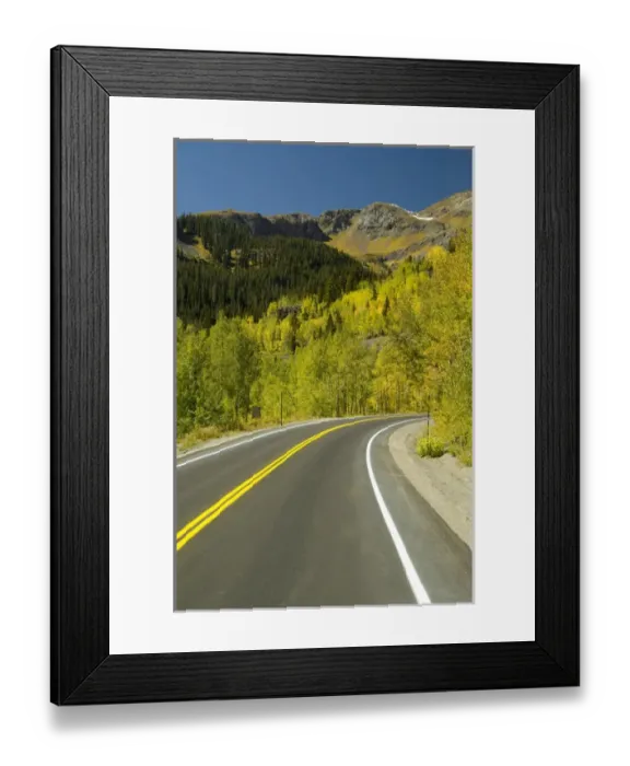 Framed Print : Colorado, US Hwy 550 (aka Million Dollar Highway), Red Mountain Pass between Ouray & Silverton
