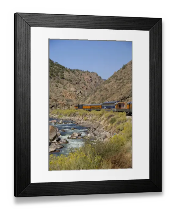 Framed Print : Colorado, Canon City, Royal Gorge Railroad. Property release. Views from the train Framed Print : Colorado, Canon City, Royal Gorge Railroad. Property release. Views from the train