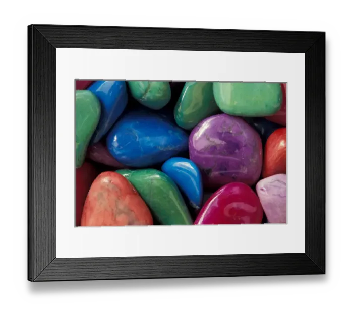 Framed Print : North America, USA, WA, Redmond colored rocks