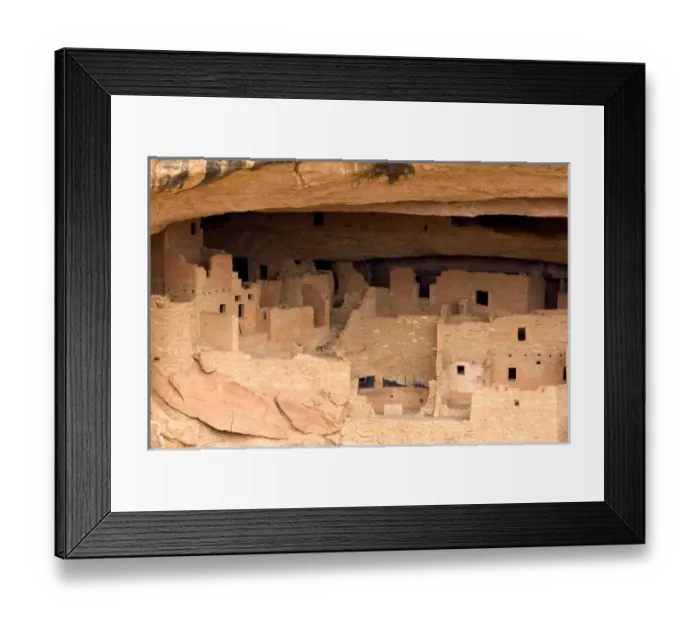 Framed Print : North America, USA, Colorado. Cliff dwellings in Mesa Verde