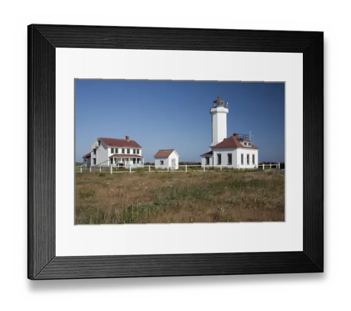 Framed Print : WA, Port Townsend, Point Wilson lighthouse, built 1913, at entrance to Admiralty Inlet