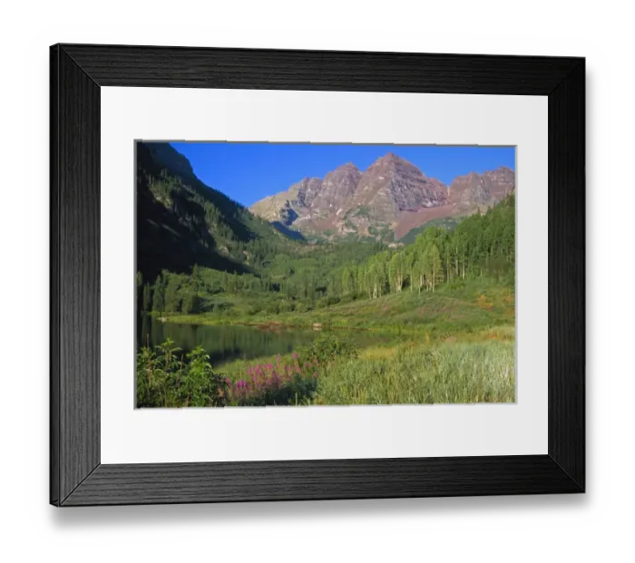 Framed Print : Trail in Maroon Bells in the summertime Framed Print : Trail in Maroon Bells in the summertime