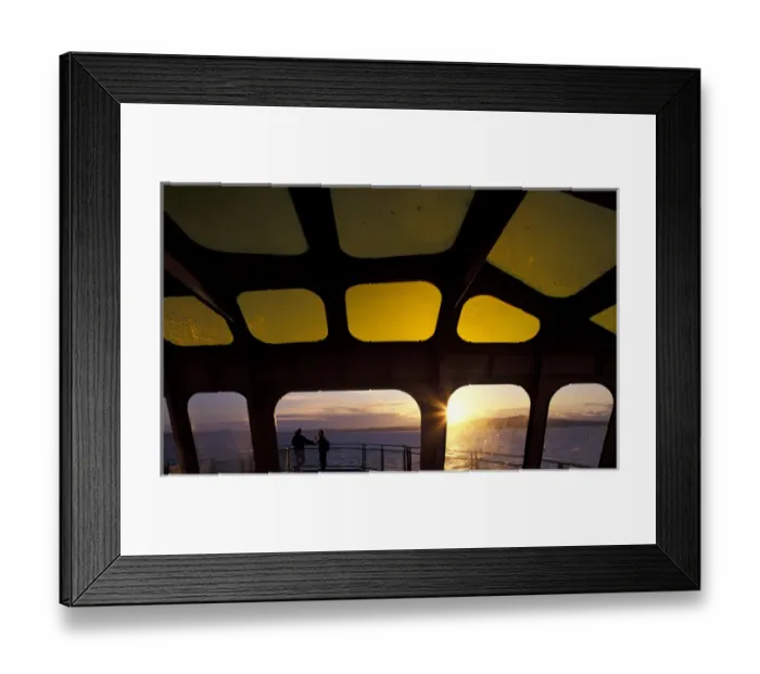 Framed Print : USA, Washington State, Seattle. Sunset on Washington State Ferry sailing across Elliot Framed Print : USA, Washington State, Seattle. Sunset on Washington State Ferry sailing across Elliot