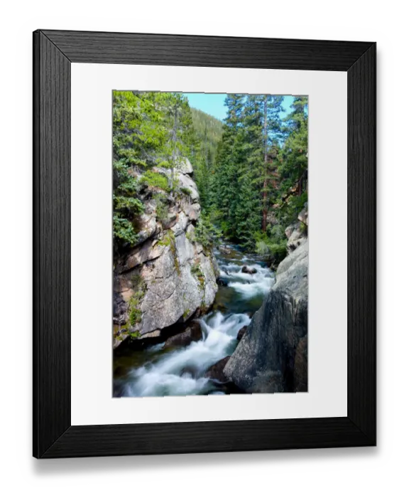 Framed Print : Fraser River, running along Hwy 40, between Interstate 70 and Granby, Colorado