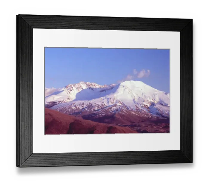 Framed Print : Steam erupts from Mt. St. Helens at dusk, April 19, 2005 Framed Print : Steam erupts from Mt. St. Helens at dusk, April 19, 2005