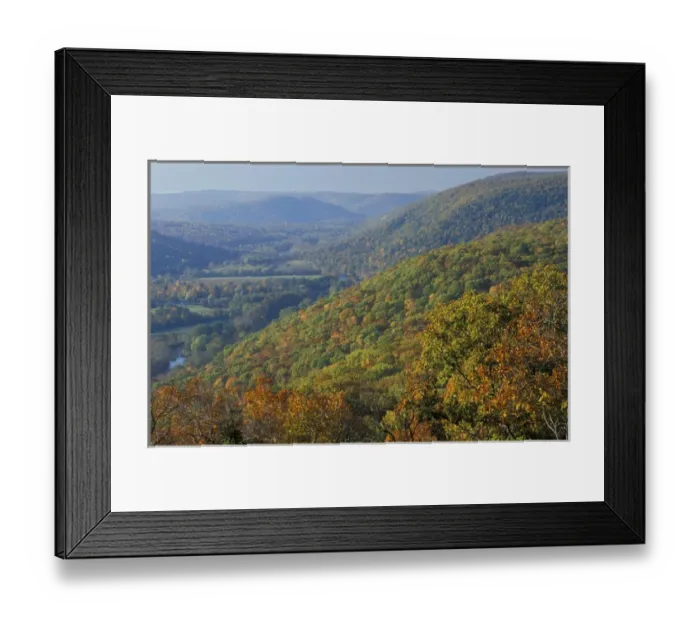 Framed Print : The view of the Housatonic River from Calebs Peak on the Appalachian Trail in