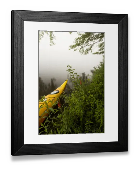 Framed Print : A foggy day on the Salmon River near its confluence with the Connecticut River in East Haddam