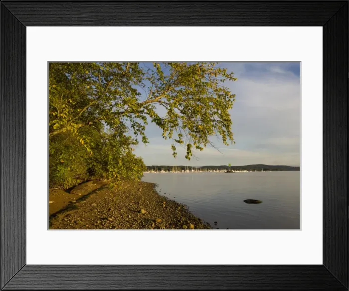 Framed Print : Sunrise on the Connecticut River in Essex, Connecticut. The Nature Conservancy s