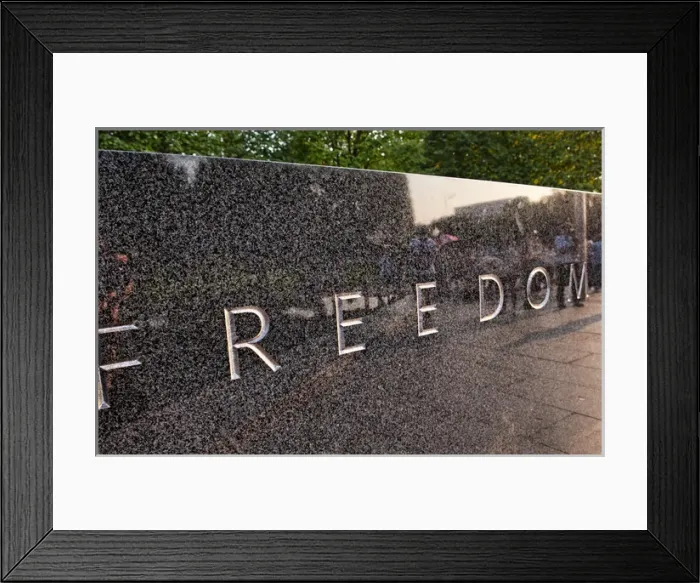 Framed Print : Freedom Is Not Free on wall at new Korean War Veterans Memorial in Mall in Washington Framed Print : Freedom Is Not Free on wall at new Korean War Veterans Memorial in Mall in Washington