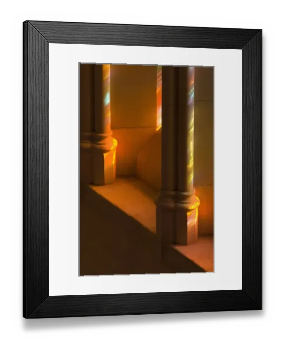 Framed Print : United States, DC, Washington, Washington National Cathedral, colorful stone columns