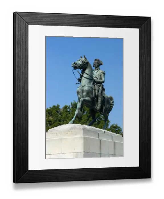 Framed Print : Washington, DC, statue of General George Washington on horseback Framed Print : Washington, DC, statue of General George Washington on horseback