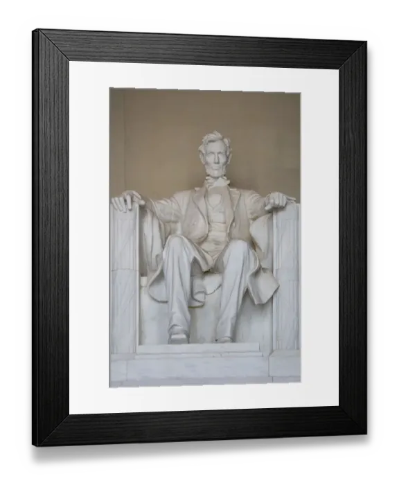 Framed Print : WASHINGTON, D. C. USA. Statue of Lincoln at Lincoln Memorial