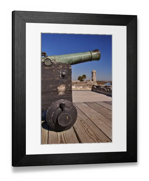 Framed Print : Canon atop Castillo de San Marcos National Monument St. Augustine, Florida Framed Print : Canon atop Castillo de San Marcos National Monument St. Augustine, Florida