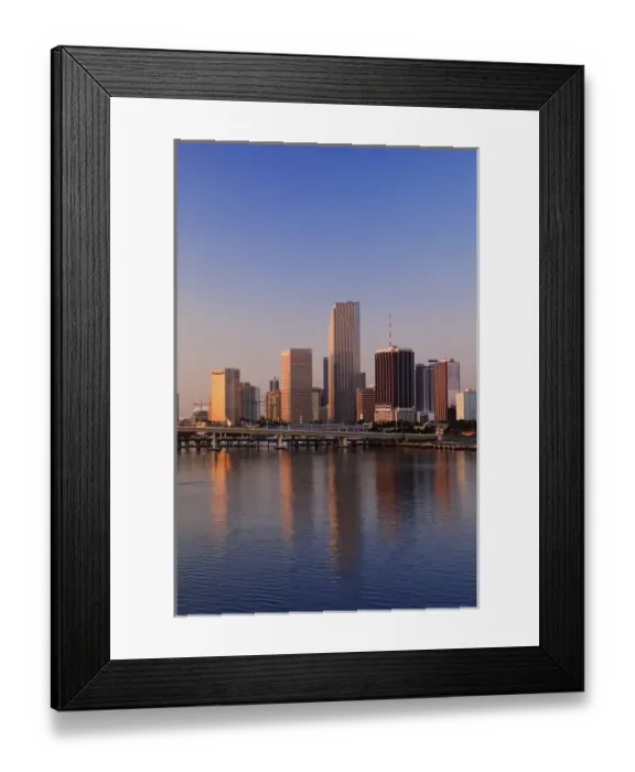 Framed Print : Miami, Florida skyline at sunrise Framed Print : Miami, Florida skyline at sunrise