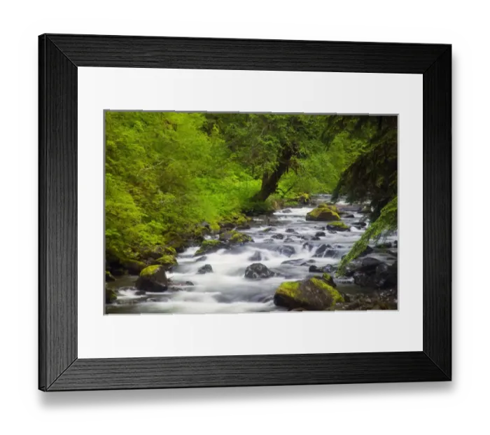 Framed Print : NA, USA, Washington, Oylmpic National Park, Sol Duc River running thru Spring geern Framed Print : NA, USA, Washington, Oylmpic National Park, Sol Duc River running thru Spring geern