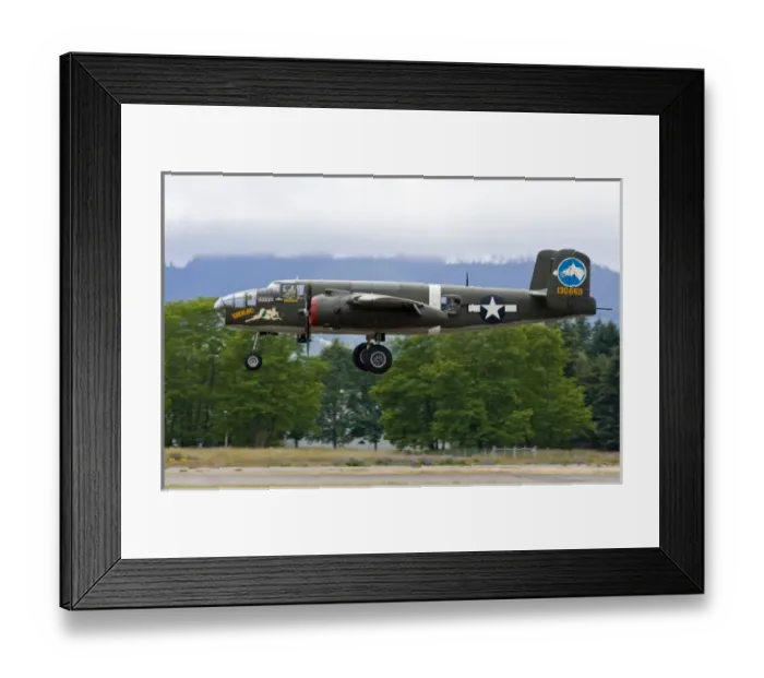 Framed Print : Olympia, Washington, airshow, military, aircraft, World War II, B-25, Mitchell, bomber Framed Print : Olympia, Washington, airshow, military, aircraft, World War II, B-25, Mitchell, bomber