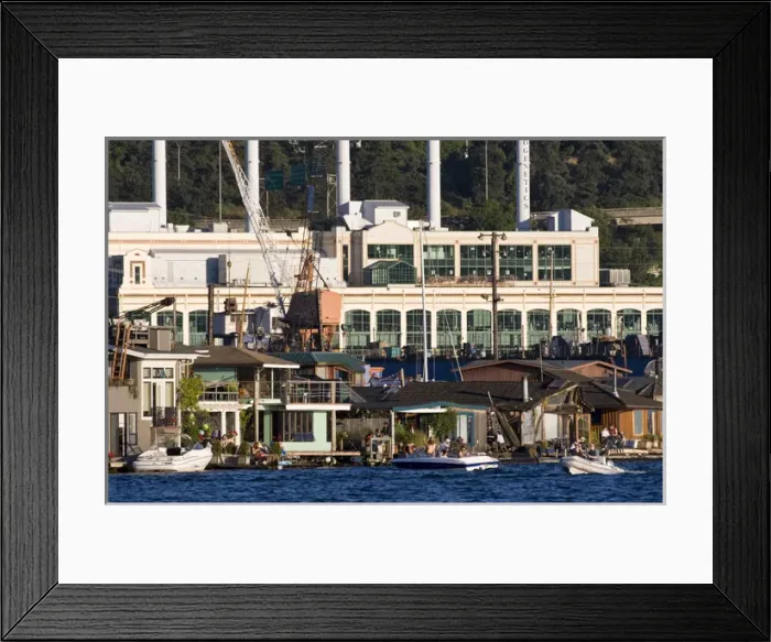 Framed Print : Lake Union, Seattle, Washington, celebration, pleasure boat, houseboat Framed Print : Lake Union, Seattle, Washington, celebration, pleasure boat, houseboat