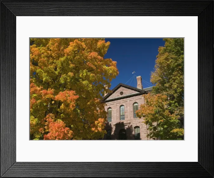 Framed Print : USA-WISCONSIN-Bayfield: Lake Superior Shore- Courthouse  /  Autumn