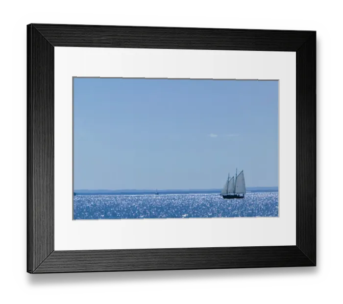 Framed Print : USA-WISCONSIN-Bayfield: Lake Superior Shore- Sailboat