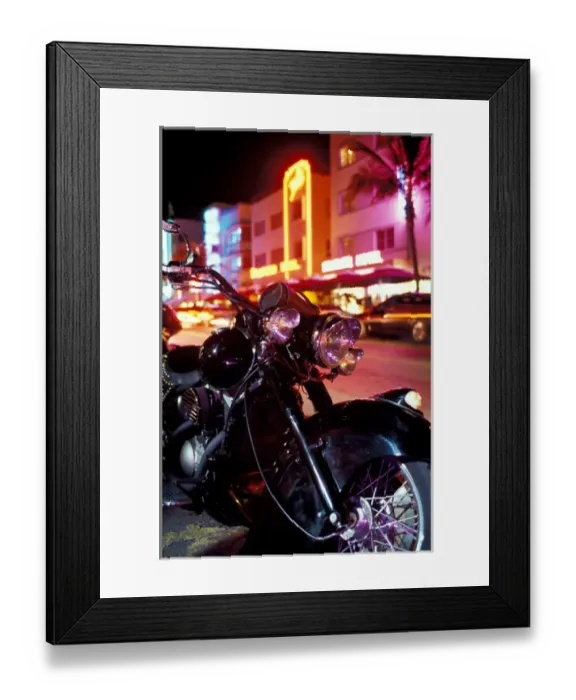 Framed Print : USA, FL, Miami, South Beach at night