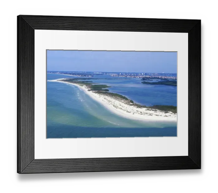 Framed Print : Aerial view of the Clearwater Peninsula Framed Print : Aerial view of the Clearwater Peninsula