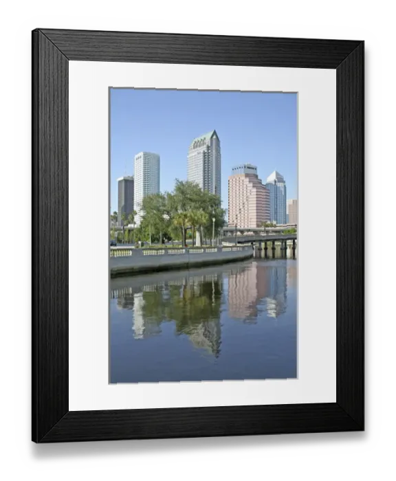 Framed Print : Skyline reflection Hillsborough Bay 2008, Tampa Florida Framed Print : Skyline reflection Hillsborough Bay 2008, Tampa Florida