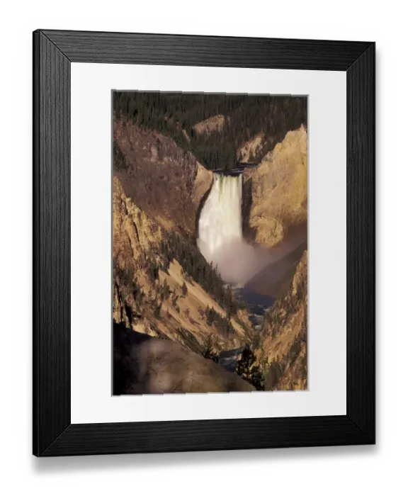 Framed Print : NA, USA, Wyoming, Yellowstone National Park. Lower Yellowstone Falls and Grand Canyon Framed Print : NA, USA, Wyoming, Yellowstone National Park. Lower Yellowstone Falls and Grand Canyon