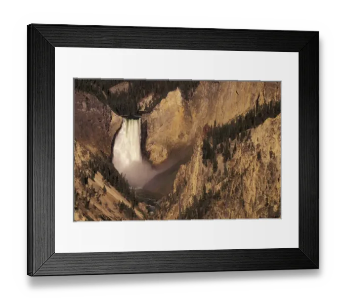 Framed Print : NA, USA, Wyoming, Yellowstone National Park. Lower Yellowstone Falls and Grand Canyon Framed Print : NA, USA, Wyoming, Yellowstone National Park. Lower Yellowstone Falls and Grand Canyon