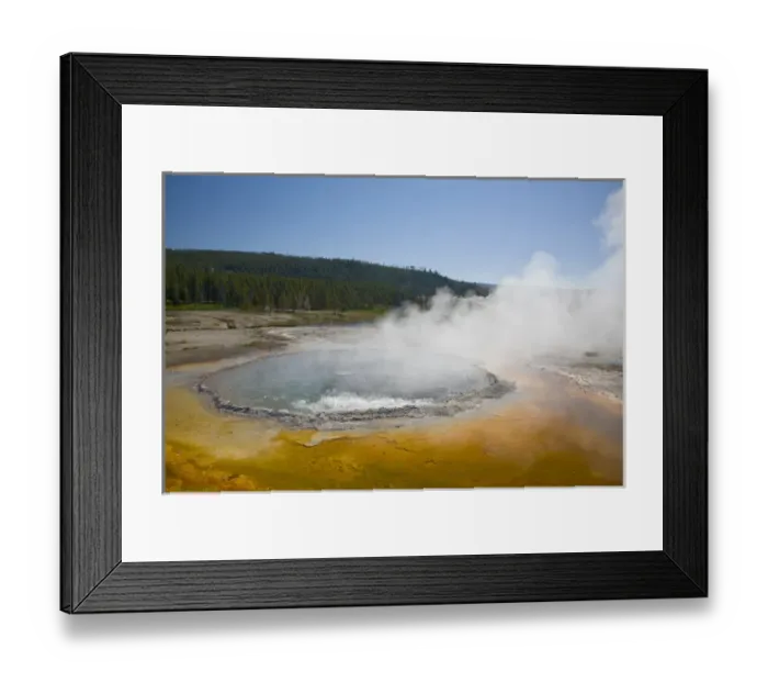 Framed Print : WY, Yellowstone National Park, Upper Geyser Basin, Crested Pool, colorful bacterial mat Framed Print : WY, Yellowstone National Park, Upper Geyser Basin, Crested Pool, colorful bacterial mat