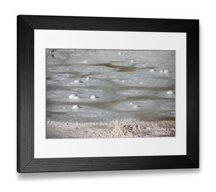 Framed Print : WY, Yellowstone National Park, Fountain Paint Pot, Bubbling mud Framed Print : WY, Yellowstone National Park, Fountain Paint Pot, Bubbling mud
