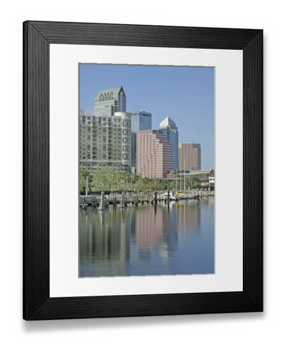 Framed Print : Skyline Hillsborough Bay 2008, Tampa Florida Framed Print : Skyline Hillsborough Bay 2008, Tampa Florida