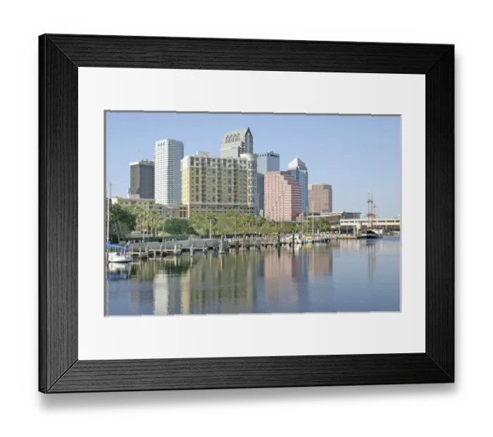 Framed Print : Skyline Hillsborough Bay 2008, Tampa Florida Framed Print : Skyline Hillsborough Bay 2008, Tampa Florida