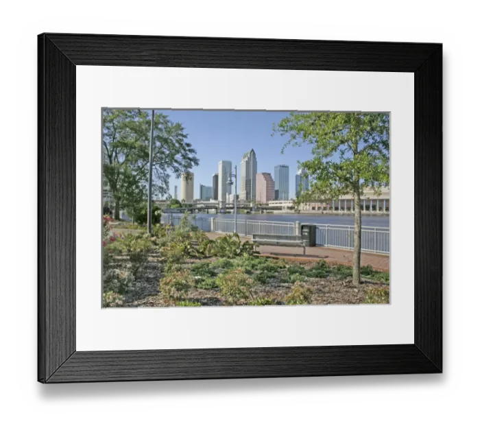 Framed Print : Skyline Hillsborough Bay 2008, Tampa Florida