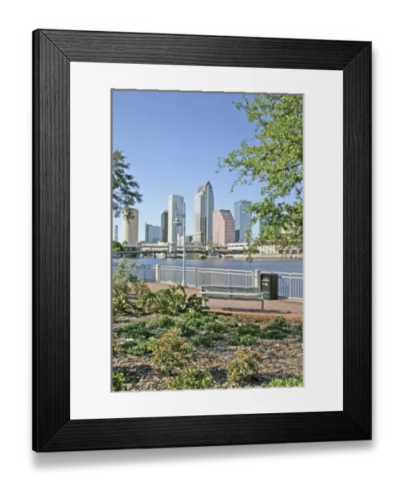 Framed Print : Skyline Hillsborough Bay 2008, Tampa Florida