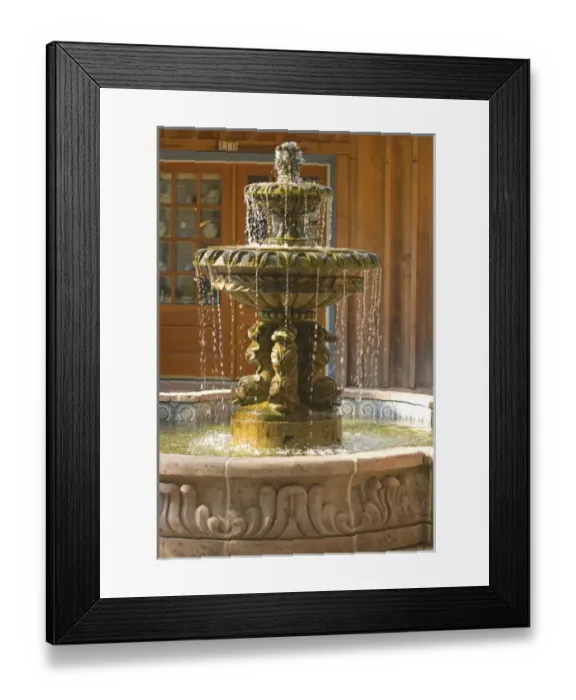Framed Print : Water fountain inside square between St. George and Orange Street St. Augustine Framed Print : Water fountain inside square between St. George and Orange Street St. Augustine