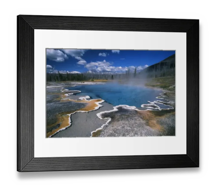 Framed Print : USA, Wyoming, View of hot springs at Yellowstone National Park Framed Print : USA, Wyoming, View of hot springs at Yellowstone National Park