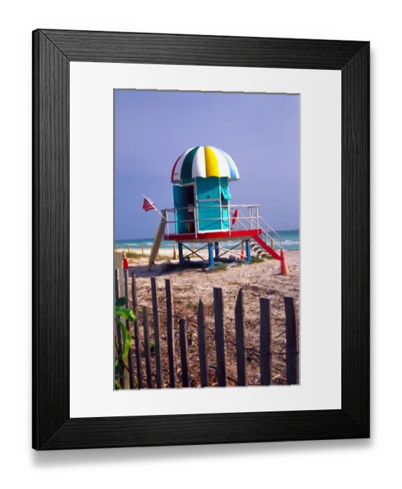Framed Print : NA, USA, Dade County, Florida, Miami, Miami Beach, South Beach, Life Guard Station Framed Print : NA, USA, Dade County, Florida, Miami, Miami Beach, South Beach, Life Guard Station
