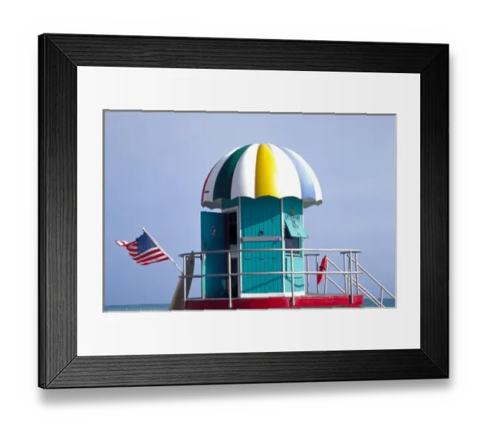 Framed Print : NA, USA, Dade County, Florida, Miami, Miami Beach, South Beach, Life Guard Station Framed Print : NA, USA, Dade County, Florida, Miami, Miami Beach, South Beach, Life Guard Station
